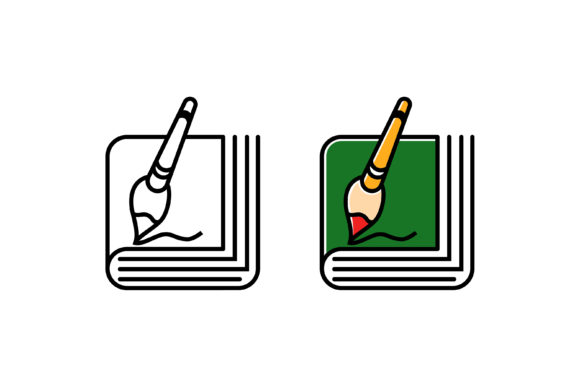 Book Paint Icon Logo: Design Essentials