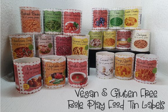 Enhancing Role-Play Learning with Vegan Gluten Free Tinned Food Labels F
