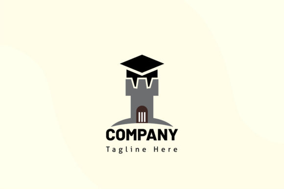 Flat Castle College Logo Template Guide