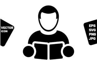 Mastering the Book Icon Vector Male Person Profile for Educational Branding