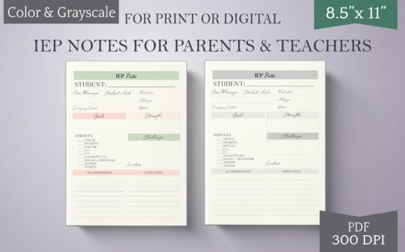 Streamlining Special Education Support with the Teacher Planner Page IEP Notes and Log