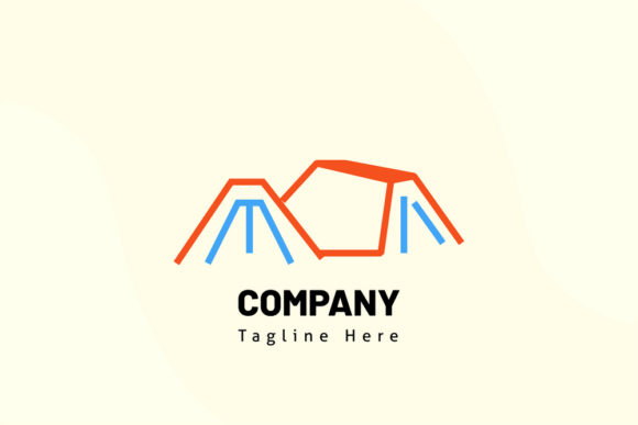 Tent Book Line Illustration Template Guide