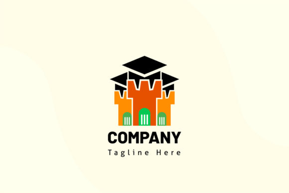 Three Castle Study Hat Illustration: A Versatile Visual Asset for Educational Branding