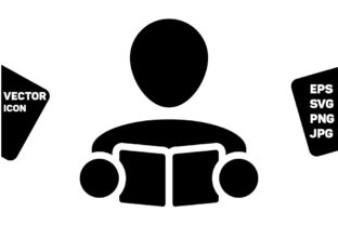 Training Icon Vector: Male Student Avatar