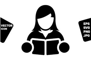 Understanding the Book Icon Vector Female Person Profile for Educational Branding